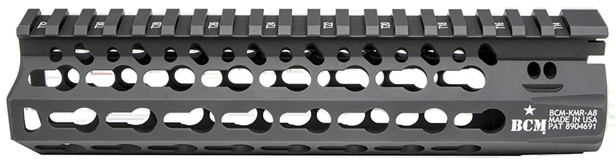 BCM KMR Alpha 8" Keymod Free Float Handguard - AR-15 - Black Anodized Aluminum