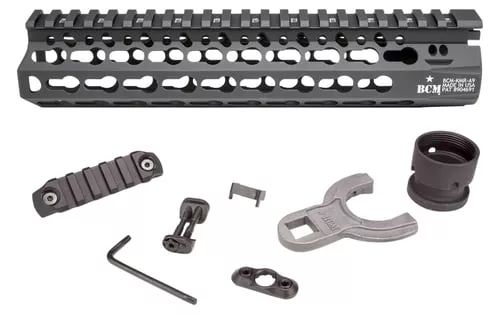 BCM KMRA9556BK KMR Alpha Handguard 9" Keymod Style Made of Aluminum with Black Anodized Finish for AR-15