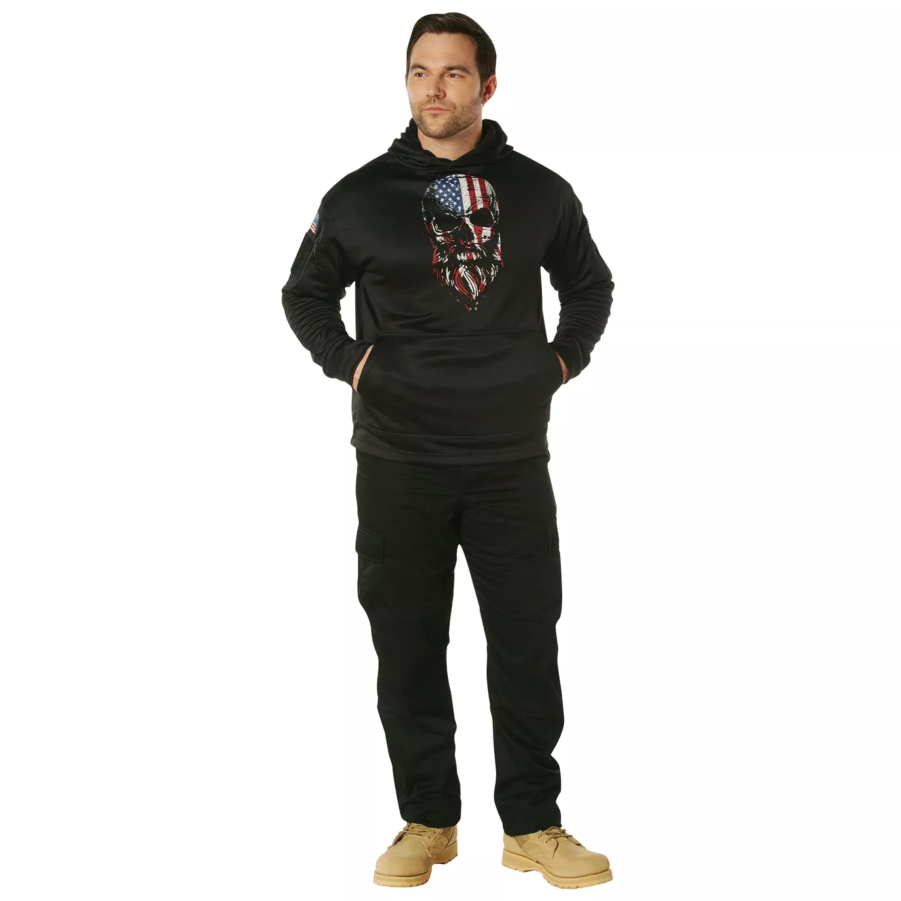 Bearded Skull Concealed Carry Hoodie - Black
