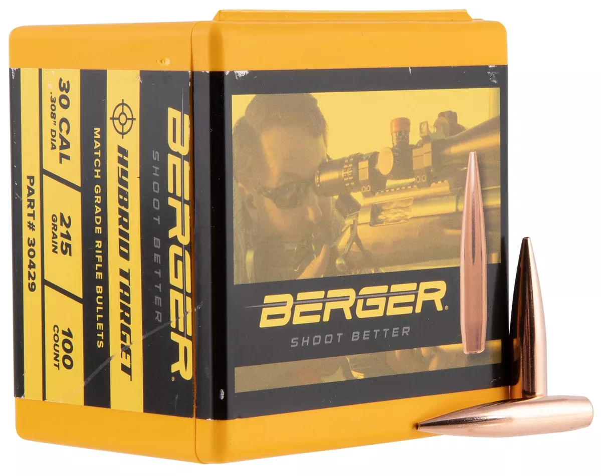 Berger Bullets 30429 Hybrid Target30Cal 215gr 100/Box