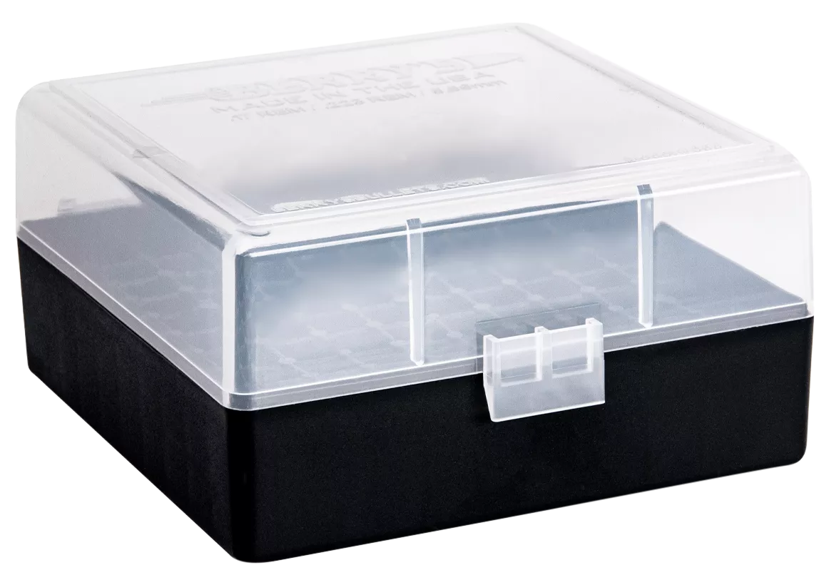 Berry's 03856 Ammo Box223Rem/5.56NATO Clear/Black Polypropylene 100rd