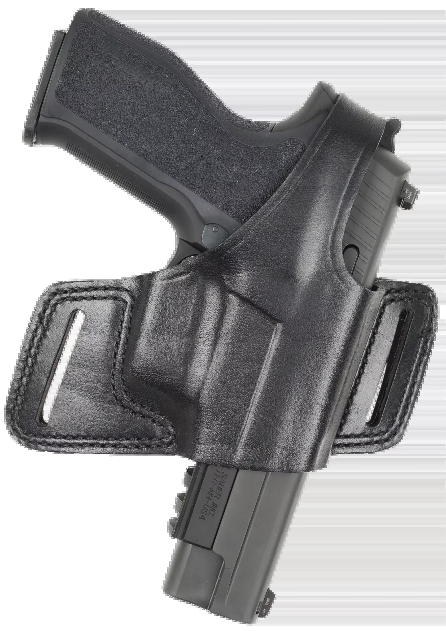 Bianchi Black Widow Outside-the-Waistband Leather Belt Slide Holster, Right-Hand, Size 01, J-Frame Fit – 15706