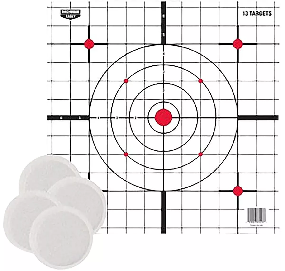 Birchwood Casey BC-37216T EZE-Scorer Thermal Targets Thermal Sight-In Hanging Paper 12" x 12" Black/Red/White