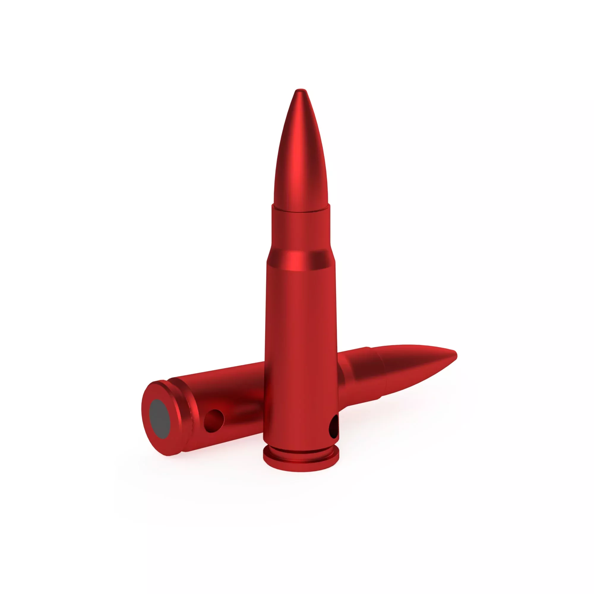Birchwood Casey DuraCap Snap Caps 7.62x39mm Training Rounds, Aluminum, 4-Pack, Red BC-DCTR-762