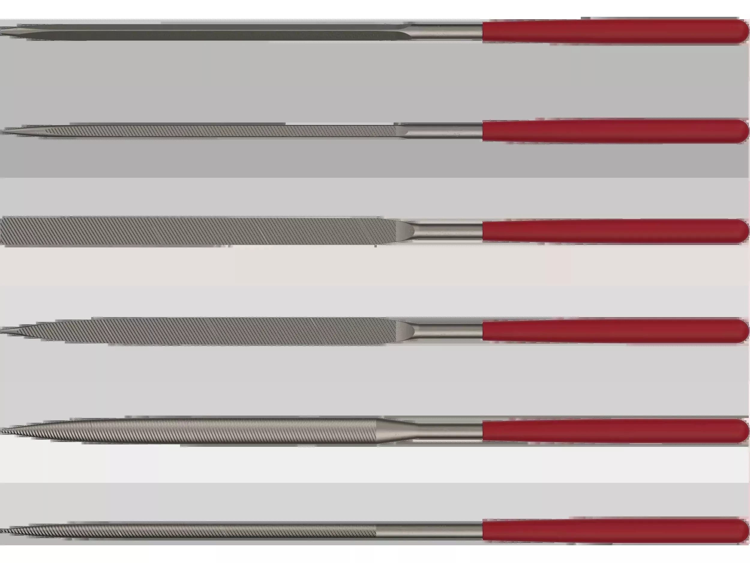 Birchwood Casey Gunsmithing File Set, Hardened Carbon Steel, 6-Piece with Grip Handles GSFS