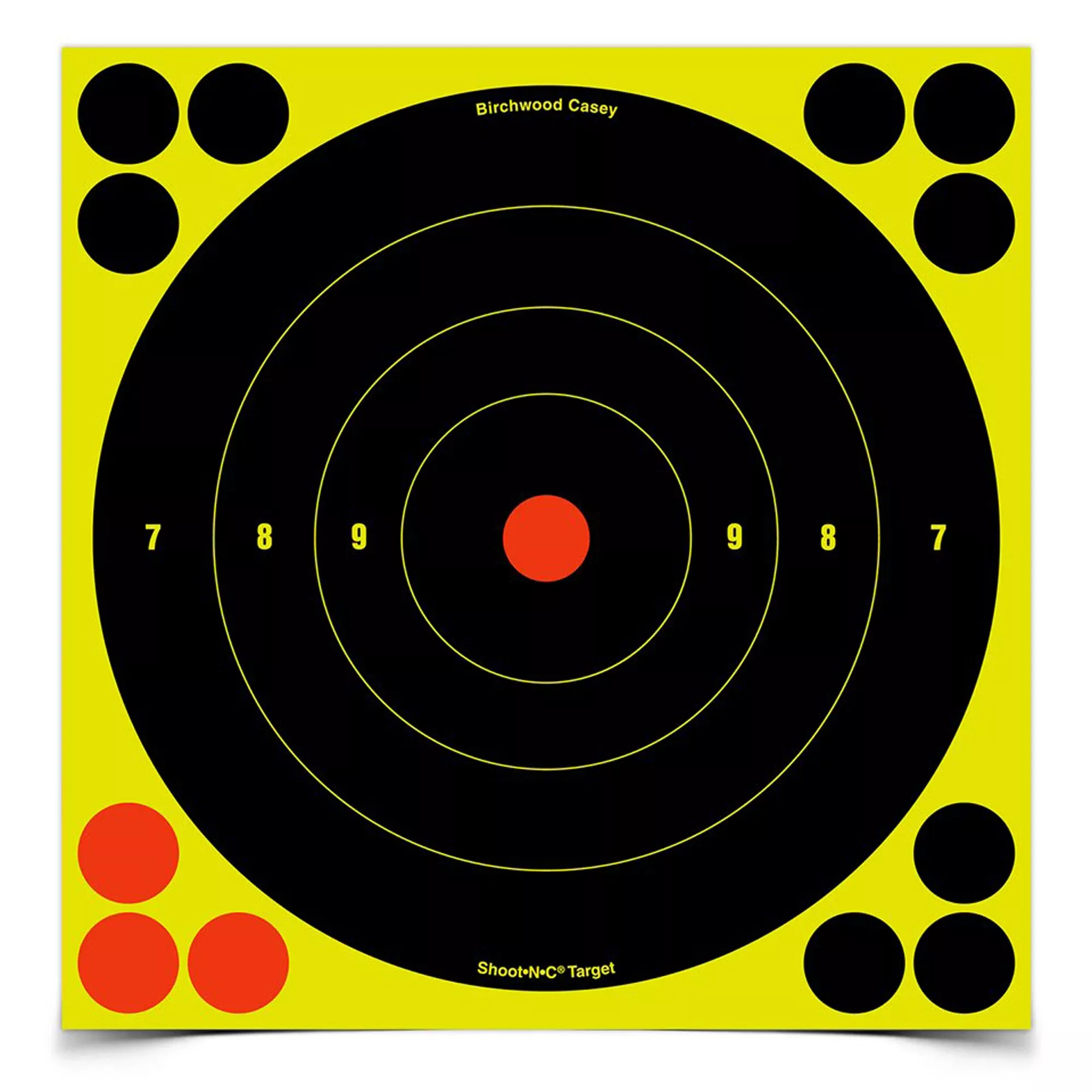 Birchwood Casey Shoot-N-C 8 in Round Bullseye Targets, Self-Adhesive, 30-Pack, BC-34825
