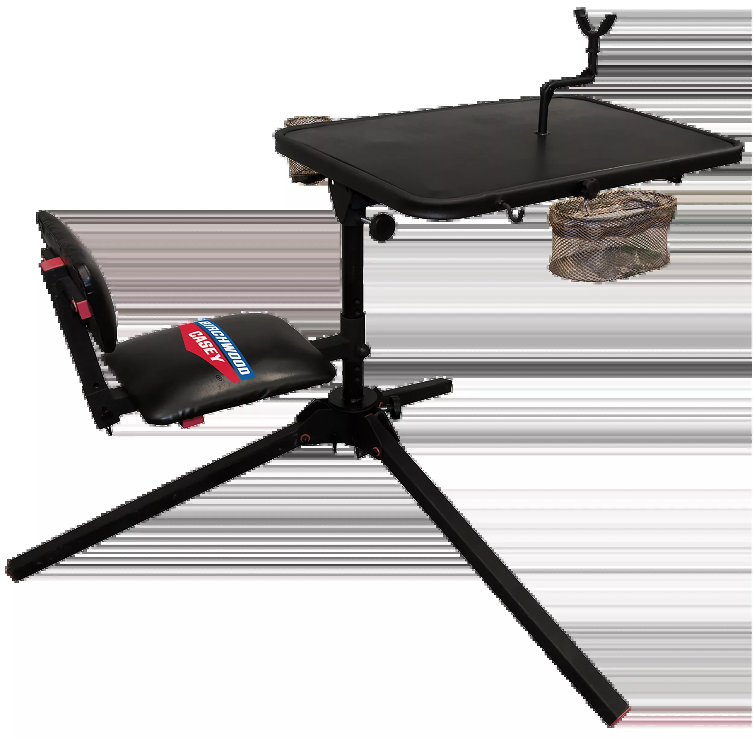 Birchwood Casey Xtreme Shooting Bench, 23x34 in Padded Top, 360-Degree Swivel Seat, Black Steel – MSB500