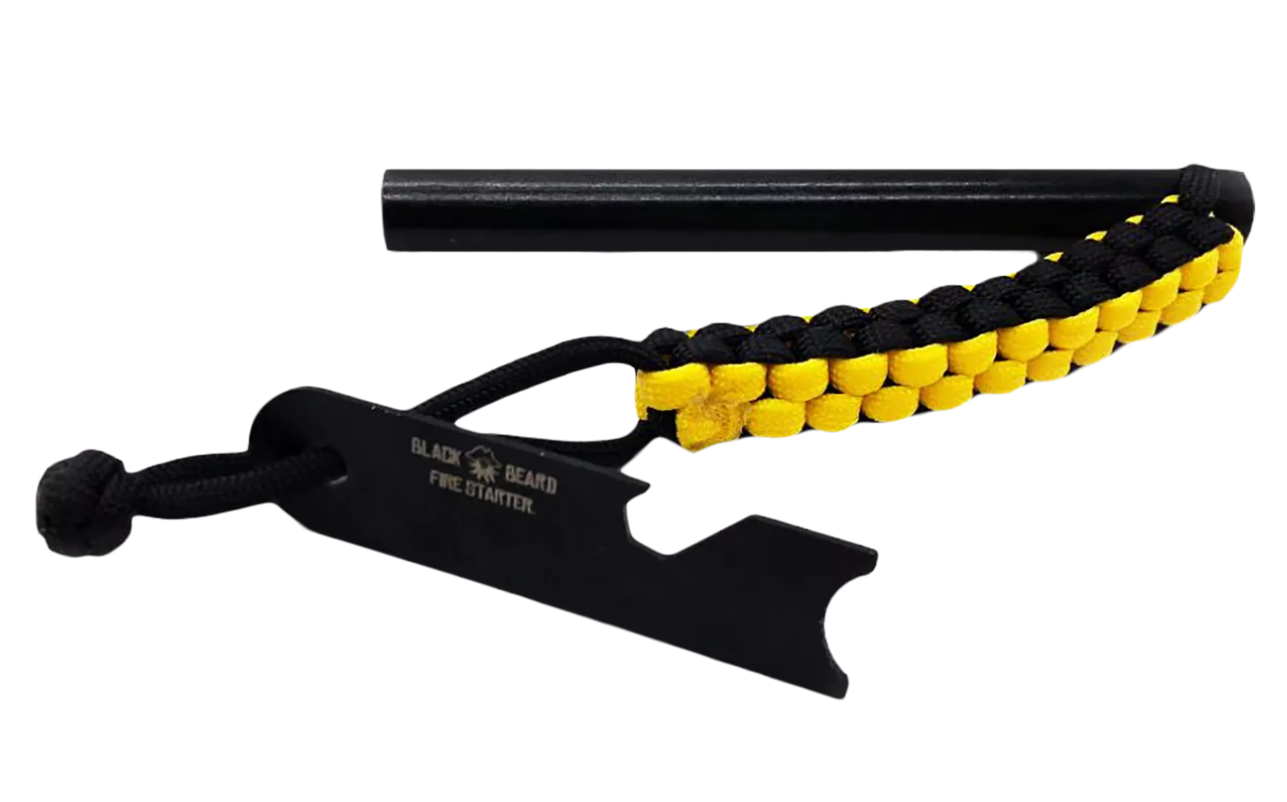 Black Beard Fire Starters FR Ferro RodBlack/Yellow 7' Long