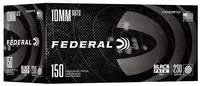 Black Pack Handgun, 10mm Auto, 180 Grain, Full Metal Jacket, 1200 Fps