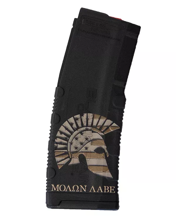 Black Rain Ordnance 30-Round Laser Engraved Molon Labe AR-15 Magazine, BROMG30MOLONL