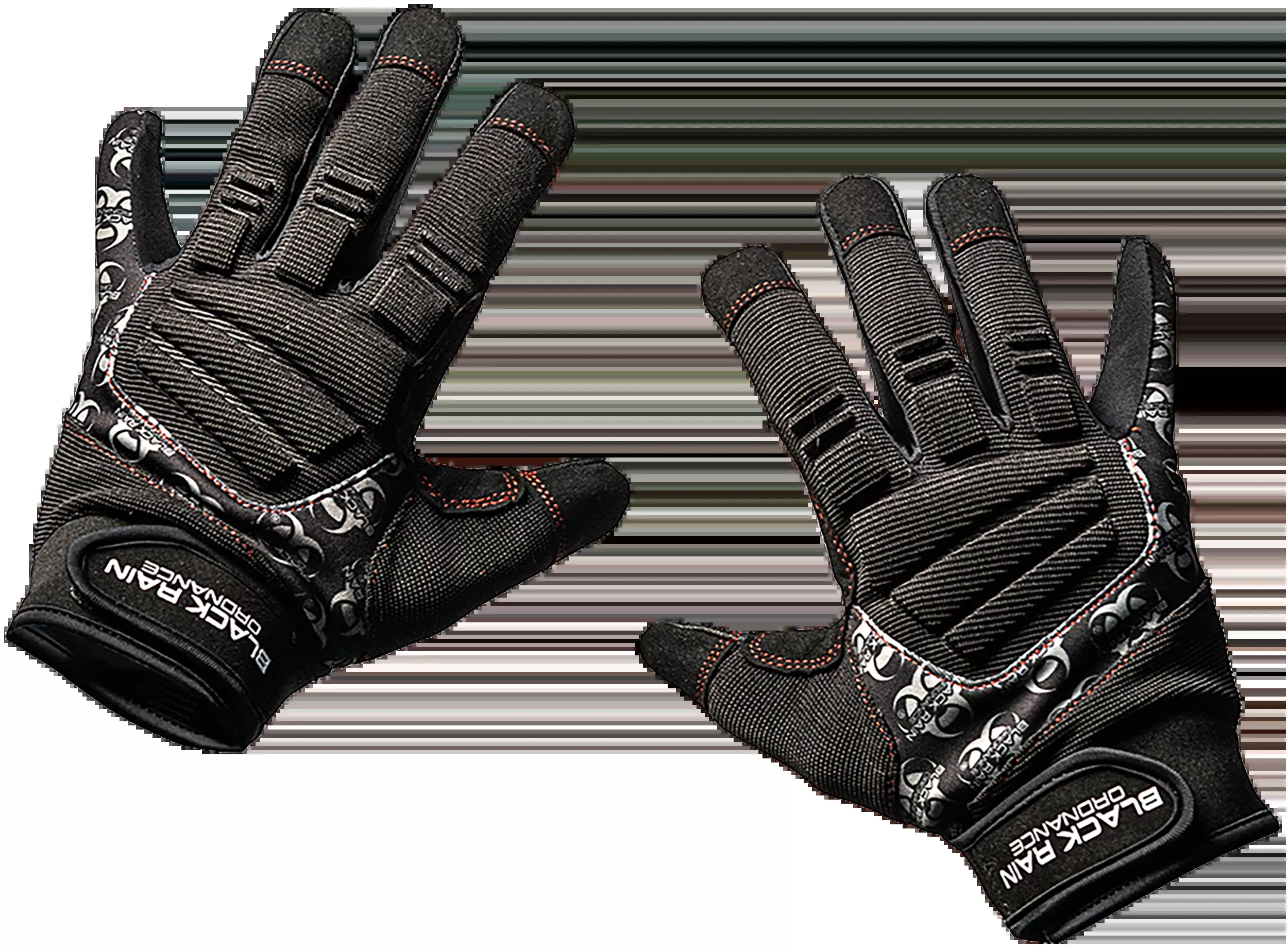 Black Rain Tactical Shooting Gloves, Black/Gray XL, Gel Impact, Touchscreen, Velcro - TACTGLOVEBLK/GRYXL