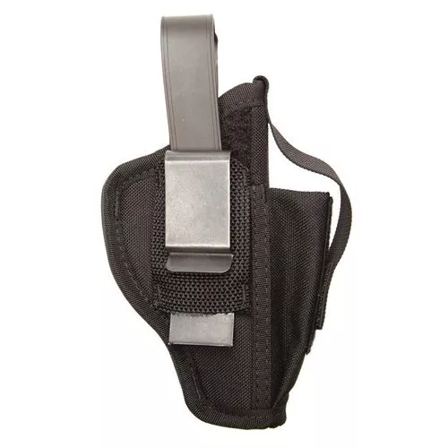 Blackhawk 40AM06BK Nylon Ambidextrous Multi-Use Holster with Mag Pouch - Black - Fits 3.25"-3.75" Medium/Large Autos