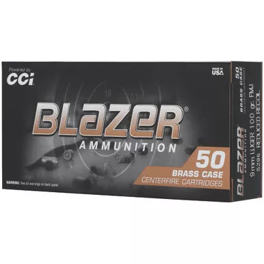 Blazer Brass 9MM 100 Grain Full Metal Jacket - 50 Round Box