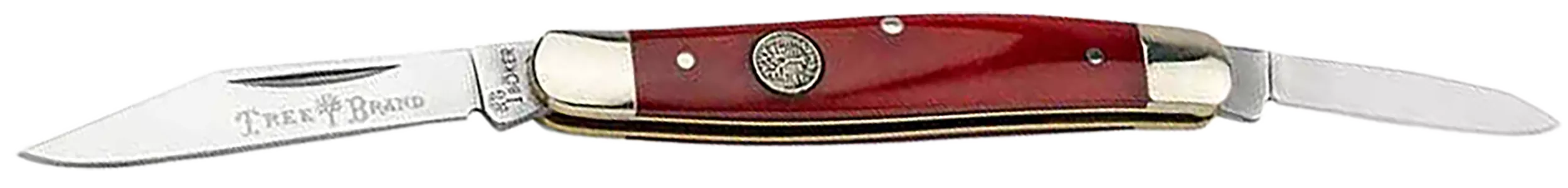 Boker 110844 Pen Knife Traditional Pen/Spear Plain D2 Steel Blade Smooth Red Bone Handle