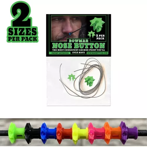 Bowmar Recurve Nose ButtonGreen 2 pc. Small/Large