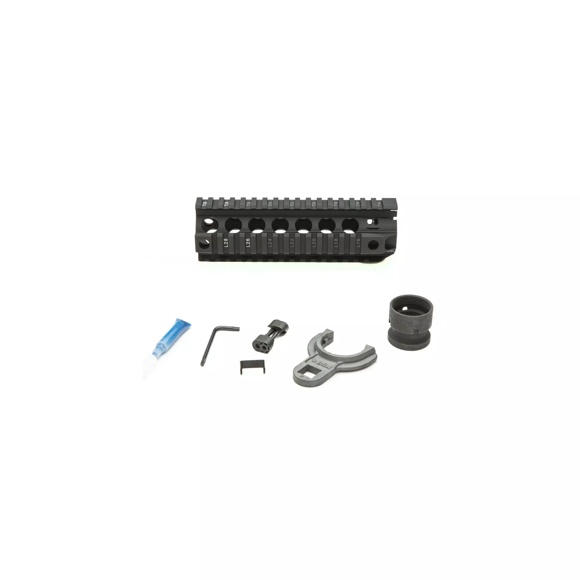 Bravo Company BCMGUNFIGHTER QRF-7 Free-Float Picatinny Quad Rail Handguard, Black BCM-QRF-7-556-BLK