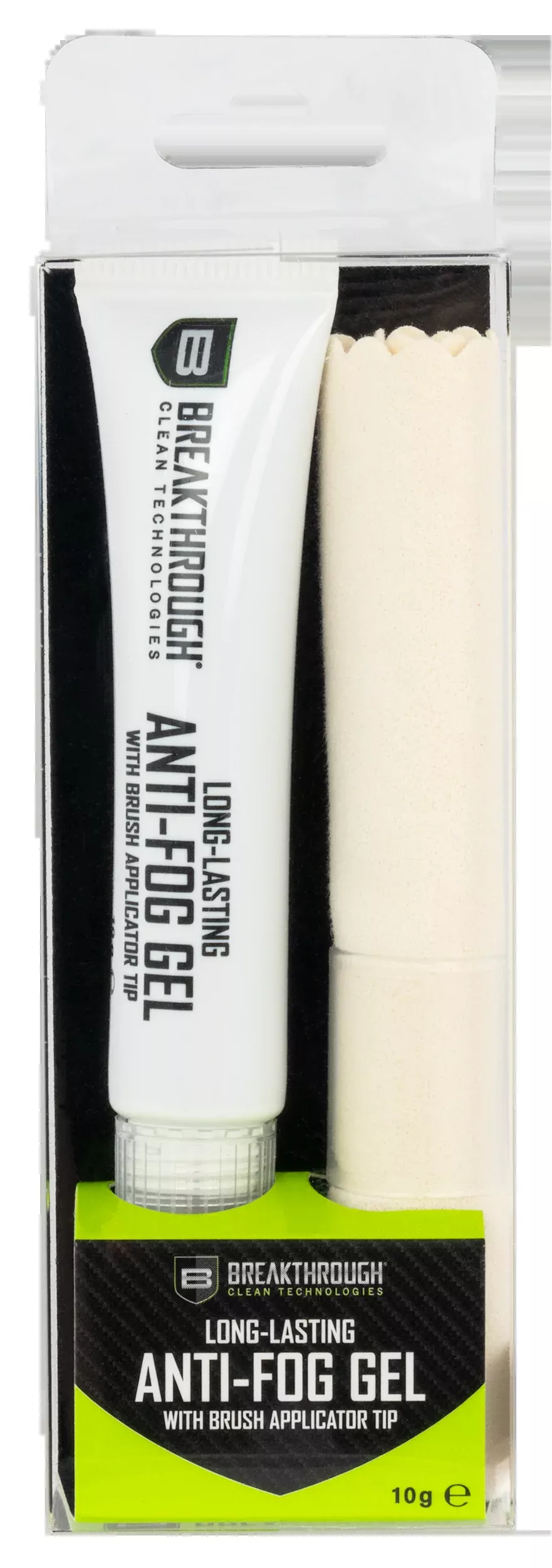 Breakthrough Clean Anti-Fog Gel Kit, Long-Lasting Formula with Brush Applicator & Lens Cloth, BTAFGKT