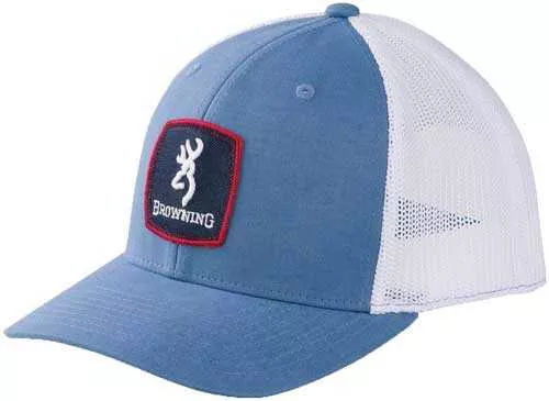 Browning Cap Finn Mesh Snapbck Square Patch Denim Osfm