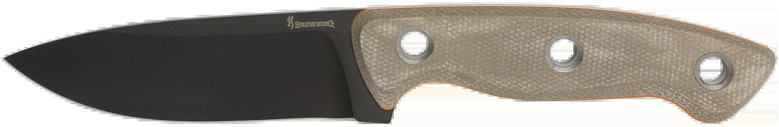 Browning Desolation Small Fixed Blade Knife, 440C Steel, Micarta Handle, Black Coated – 3220508B