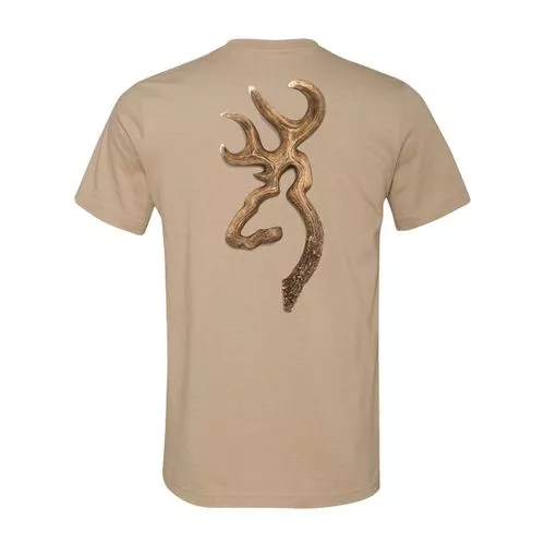 Browning Men's Antler Buckmark T-Shirt - Heather Tan