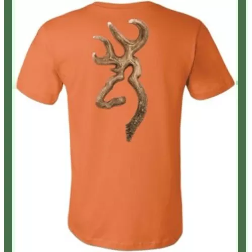 Browning Men's Antler Buckmark T-Shirt - Orange