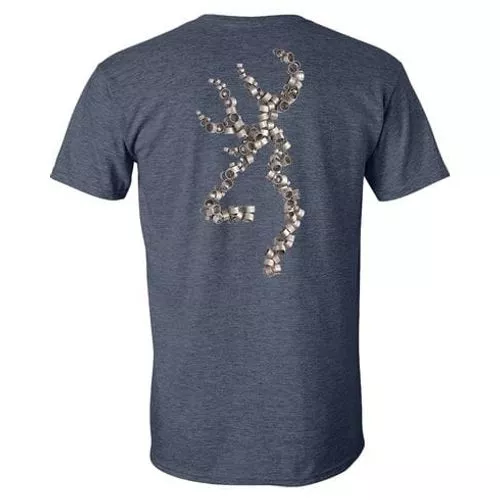 Browning Men's Duck Band Buckmark T-Shirt - Heather Navy