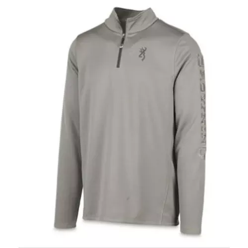Browning Men's Pitch Quarter Zip Pullover - Grey