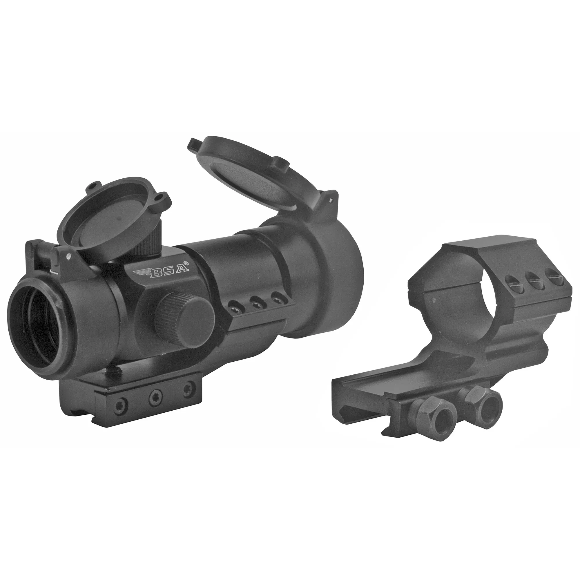 BSA Optics 30mm Red Dot Sight with Dovetail & Weaver Mounts, 11 Brightness Levels, 5 MOA, 30RD-2M
