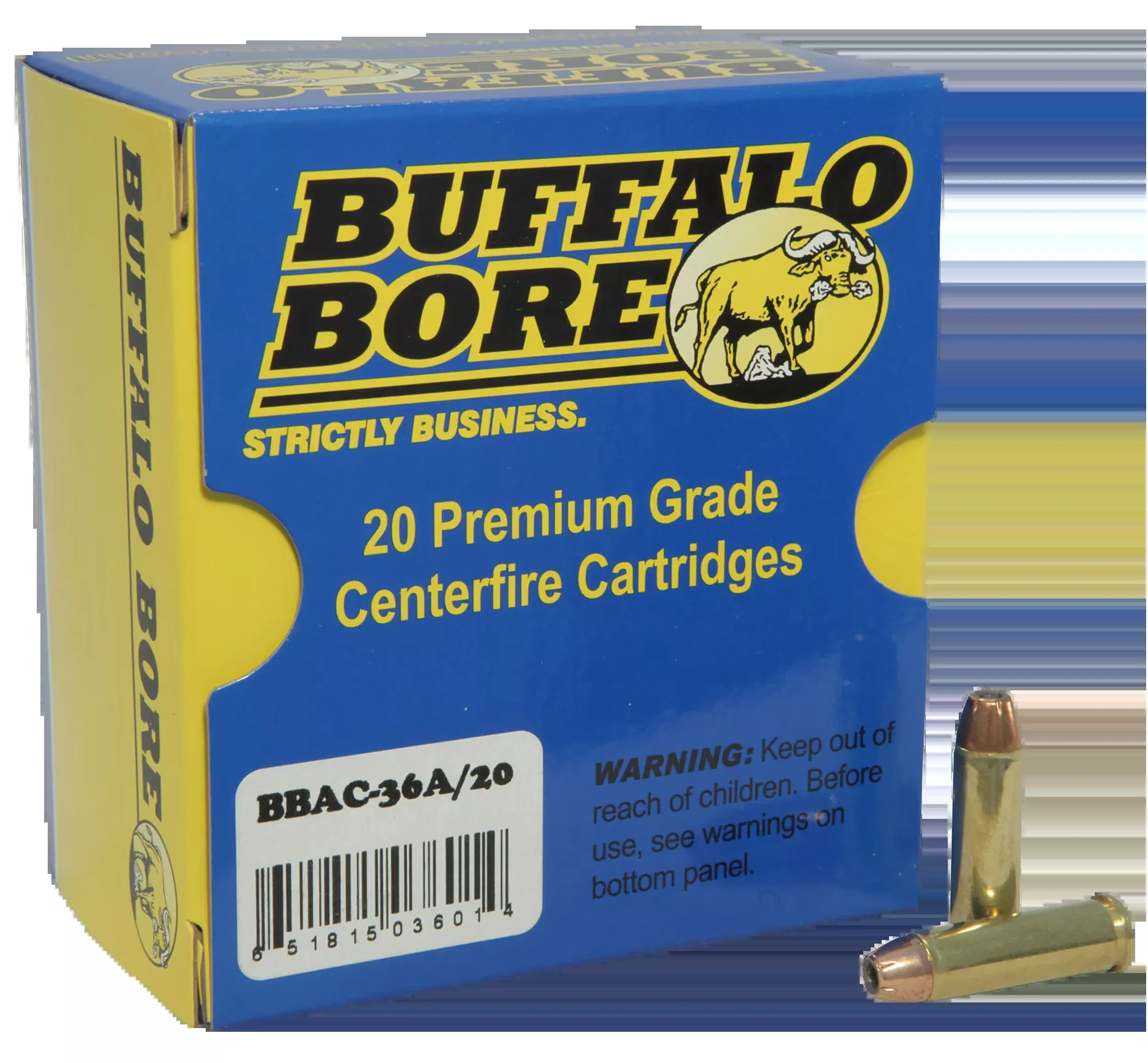 Buffalo Bore Heavy .35 Remington 220 Grain Semi-Jacketed Flat Point Rifle Ammo 20/Box 17A20