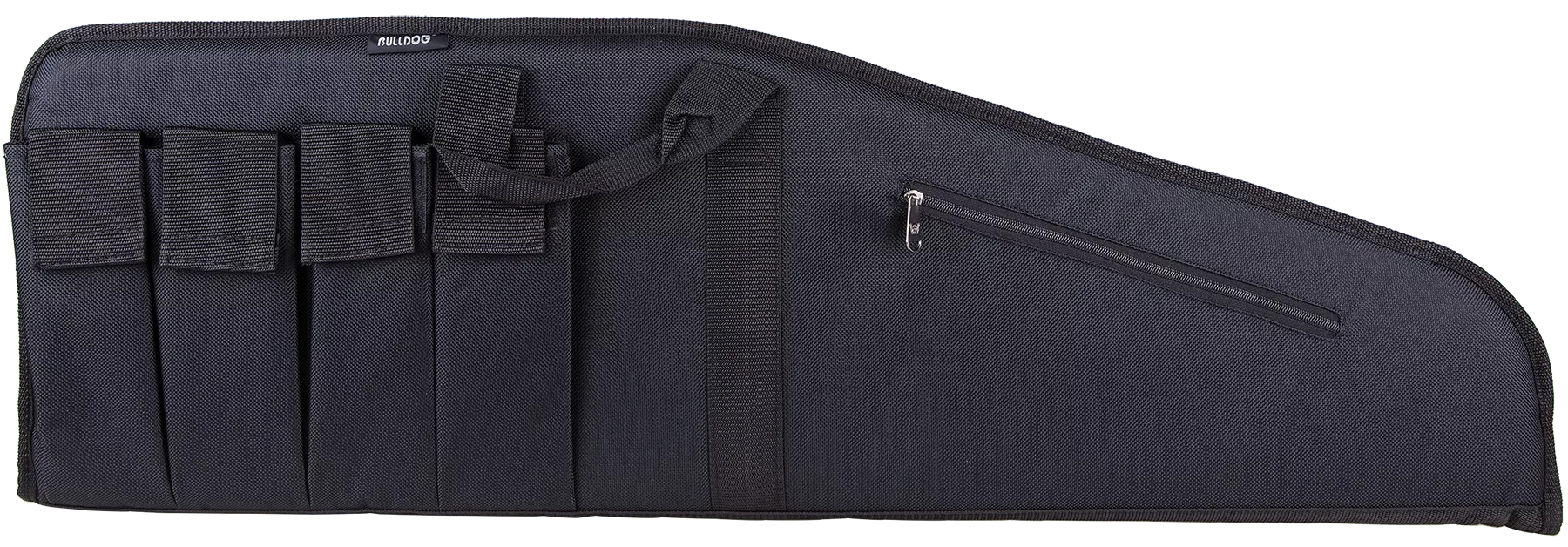 Bulldog BD420 Extreme Tactical45" Black Water-Resistant Nylon, Tricot Lining, 4 External Velcro Magazine Pouches, Soft Padding