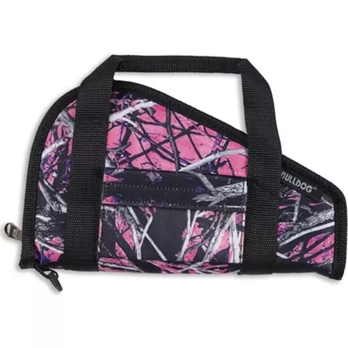 Bulldog BD600MDG Pistol Rug Small Size made of Water-Resistant Nylon with Muddy Girl Finish & Black Trim, Velcro Accessory Pocket, Thick 1.75" Soft Padding & Full-Length Zipper 12"x 6" Interior Dimensions
