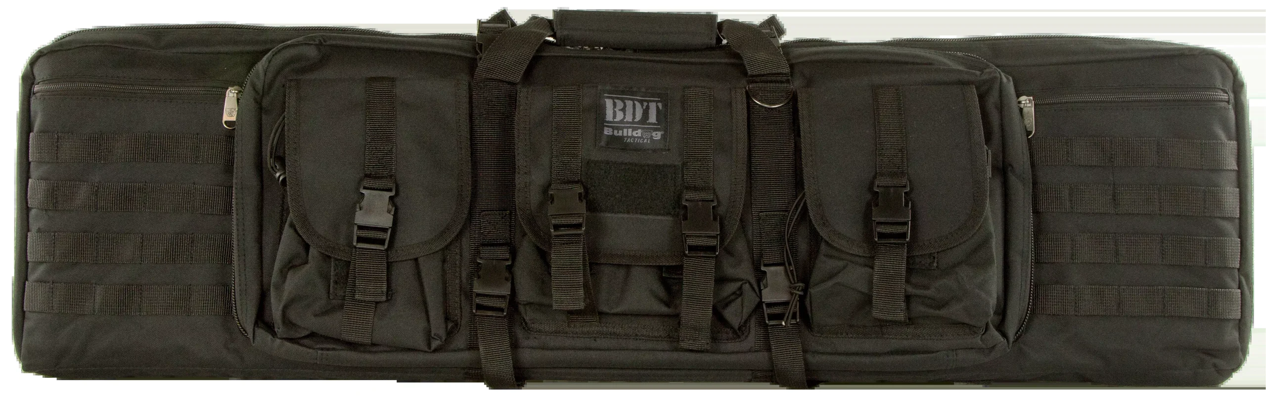 Bulldog BDT Tactical Single Rifle Case, Heavy-Duty Nylon, 3 Accessory Pockets, Deluxe Padded Backstraps