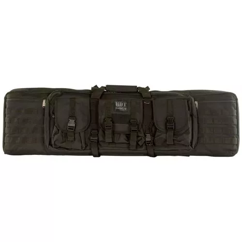 Bulldog BDT4037B BDT Tactical Single Black Nylon, 3 Accessory Pockets, Deluxe Padded Backstraps, Lockable Zippers, Padded Internal Divider 13" H x 37" W x 3" D