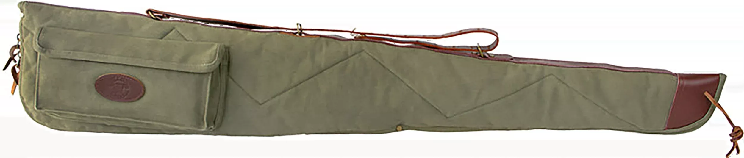 Bulldog Classic Canvas Shotgun Case, 52-inch, Green, Weather-Resistant, Leather Trim - BD388