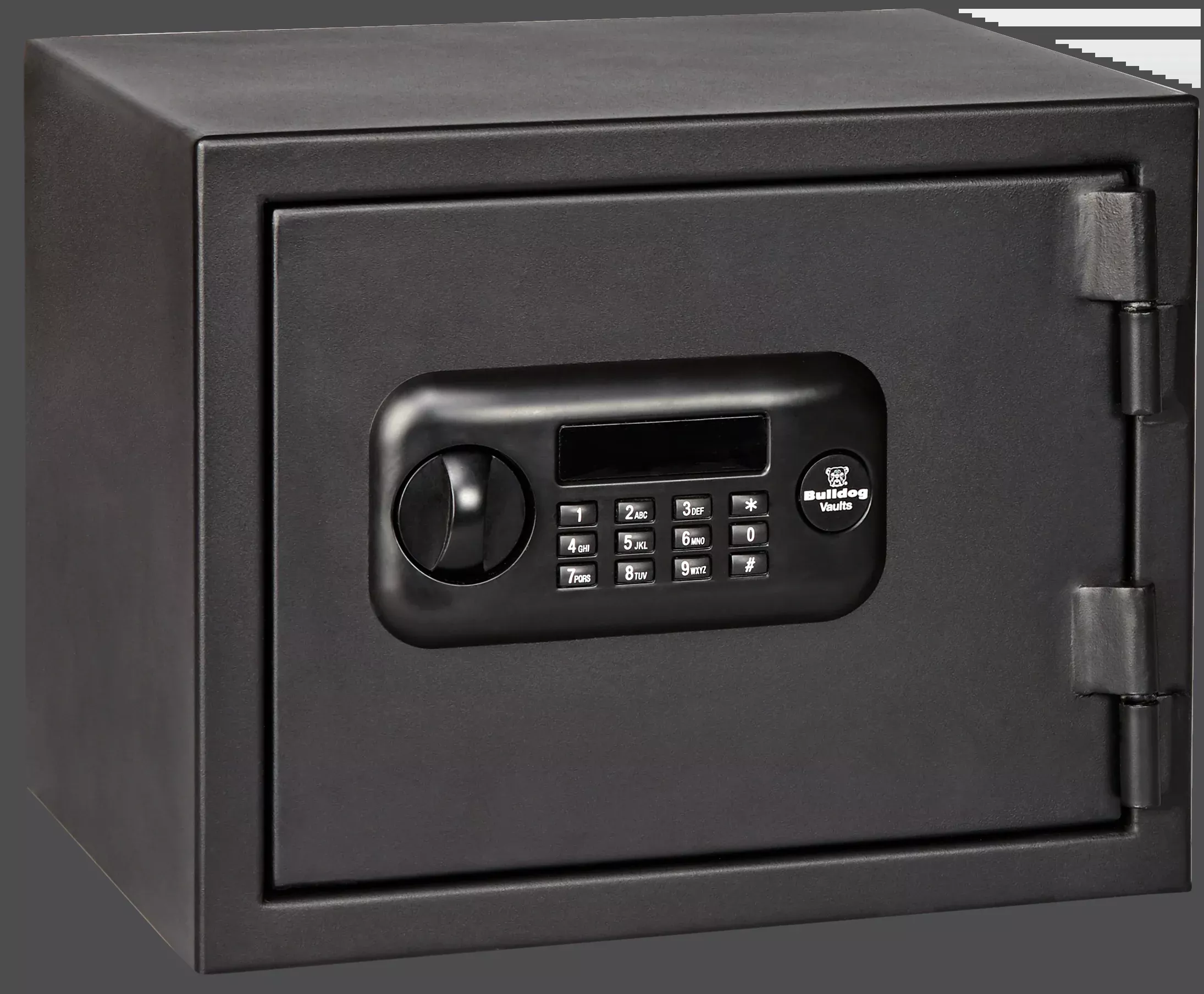 Bulldog Digital Fire Safe Vault with Electronic Keypad/Key, Black Steel, 12 x 15 x 12 - BD1090F