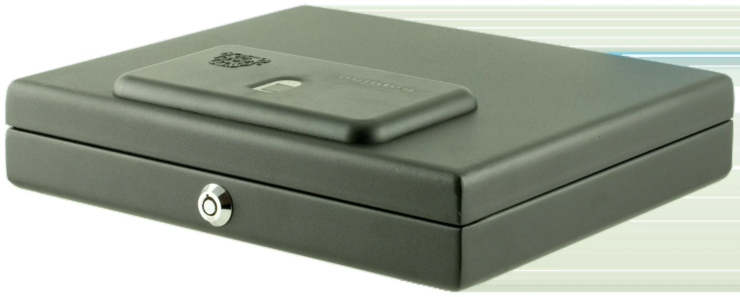 Bulldog Magnum Top Load Biometric Pistol Vault, Fingerprint ID, Black 16-Gauge Steel, BD4055B