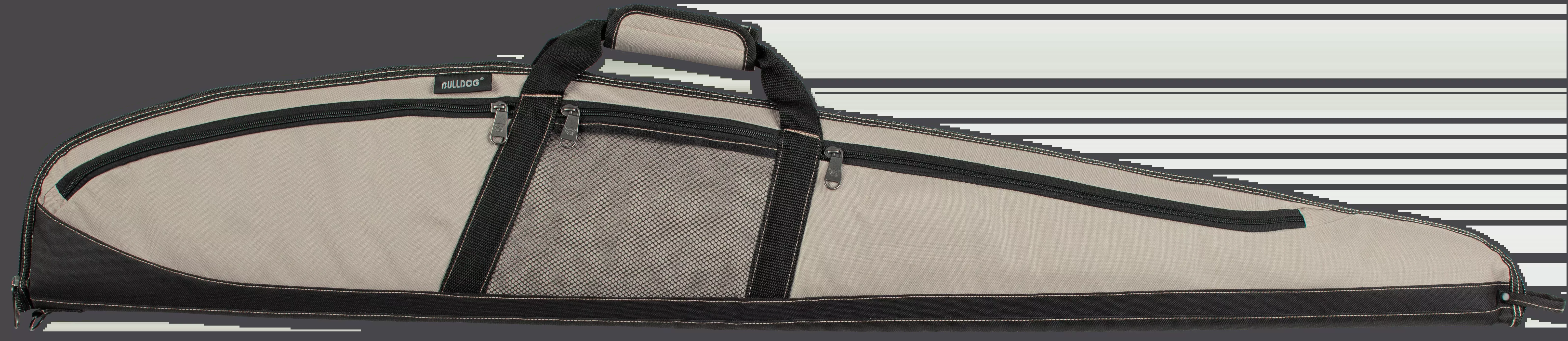 Bulldog Plus Rifle/Shotgun Soft Case, Water-Resistant Nylon, Taupe/Black, Full-Length Zipper BD225
