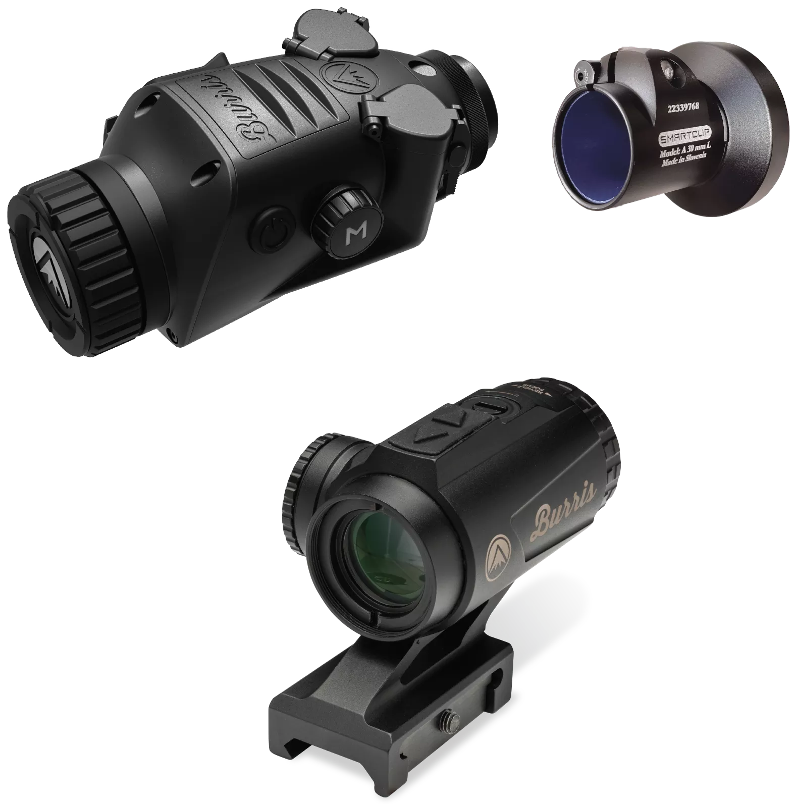 Burris 300675 BTC 35 V2 RT3 Combo Thermal Clip On/Handheld/Mountable Matte Black 1-4x35mm Multi Reticle 400x300, 50Hz Resolution Zoom 1x/2x/4x, Includes SS#120623