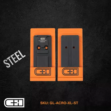 C&H Precision Glock MOS (Not the 43X or 48) Converting it to the AimPoint ACRO Adapter Plate - Anodized Black Finish, Includes Mounting Hardware