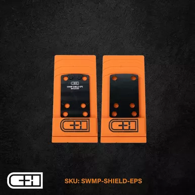 C&H Precision S&W Shield 2.0 to Holosun EPS/EPS Carry Adapter Plate - Anodized Black Finish, Includes Mounting Hardware
