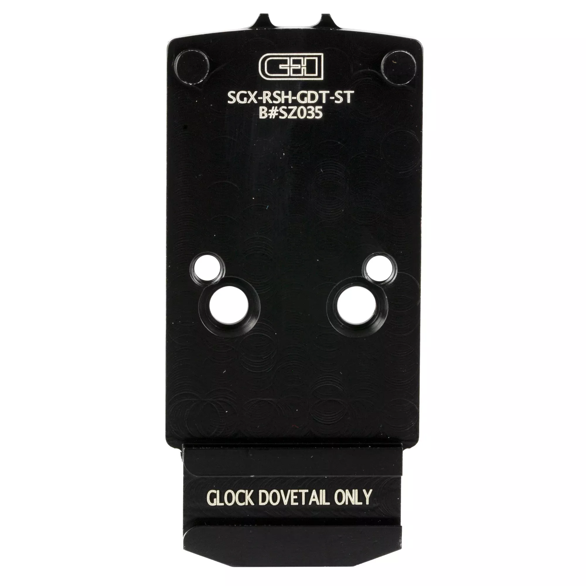 C&H Precision Weapons Sig P320 X-Series R1P/DPP-to-Trijicon RMR Optic Plate w/ Glock Dovetail, SGX-RSH-GDT-ST