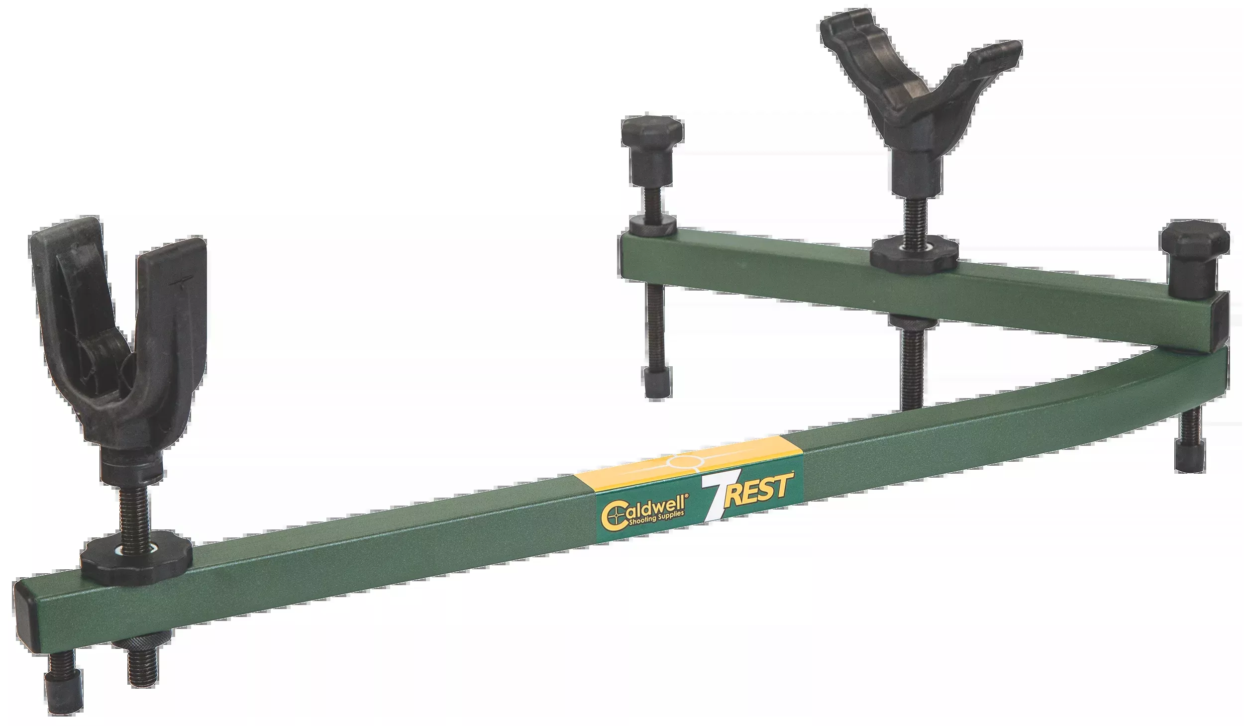 Caldwell 7-Rest Adjustable Shooting Rest, Ambidextrous, 16–24 in Length, Green Aluminum 1071001