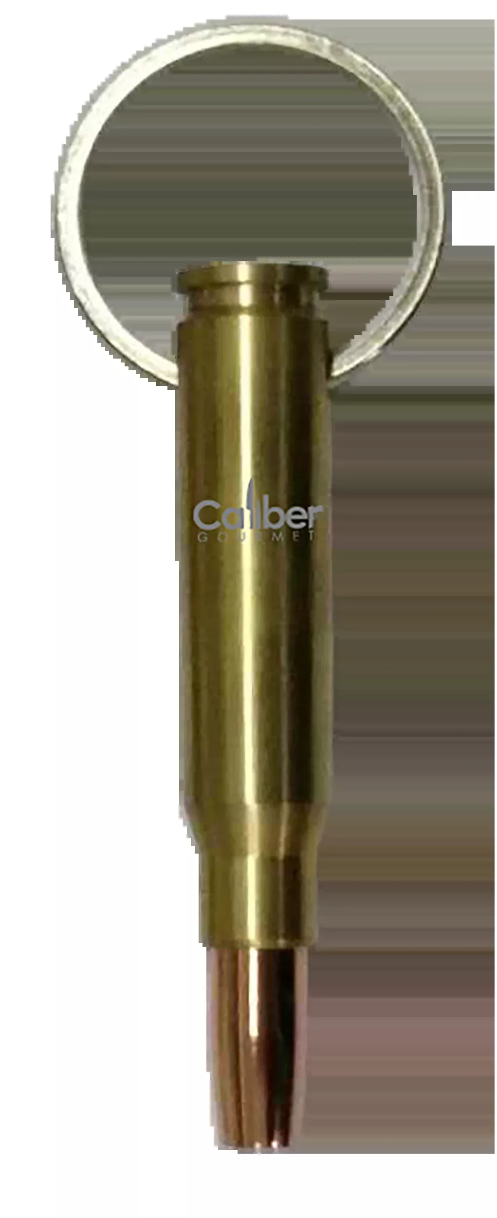 Caliber Gourmet Bottle Opener and Whistle Keychain in Gold Fired Shell Casing, 3.5-Inch, CBGDB104020