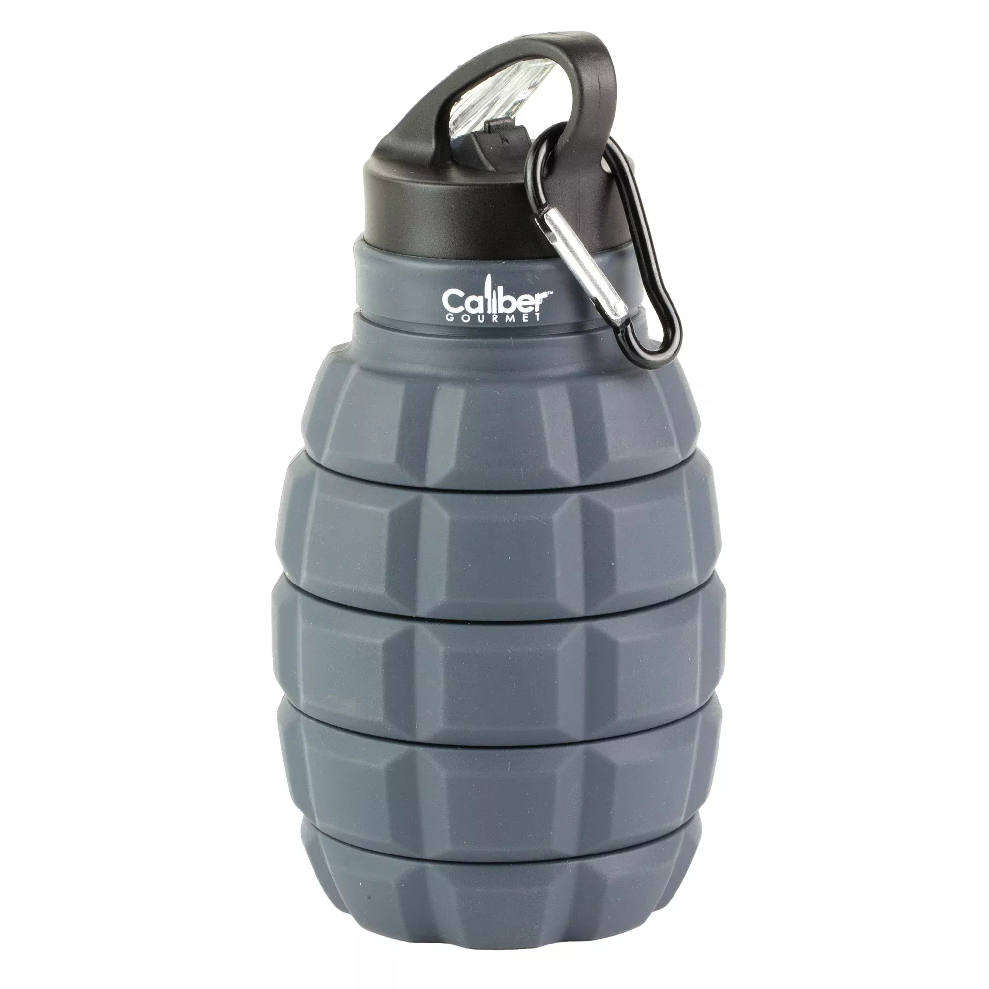 Caliber Gourmet Silicone Collapsible Grenade Water Bottle, 580ml CBG-TMS-GRENADE