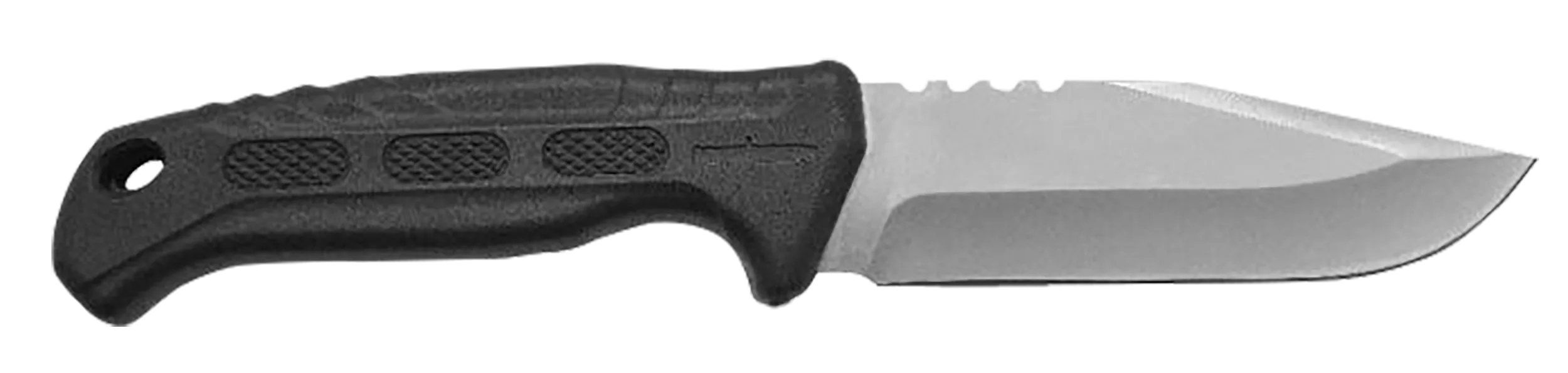 Camillus 19154 Hawker4" Fixed Drop Point Plain Satin 420 Steel Titanium Bonded Blade Black Textured PP/TPR Handle