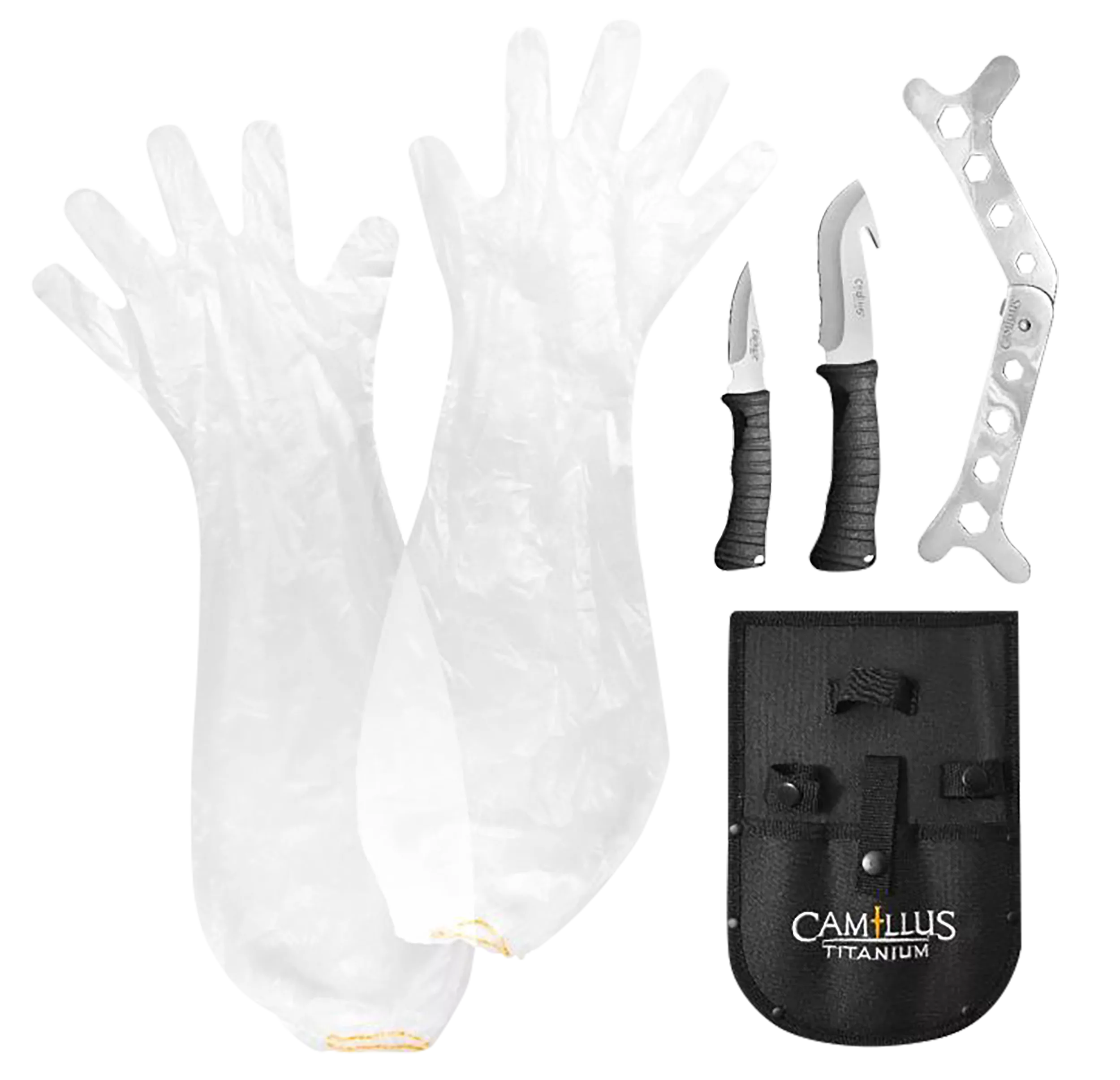 Camillus 19439 Hunting KitFixed Caper/GutHook Plain Titanium Nitride Coated 5 Pieces