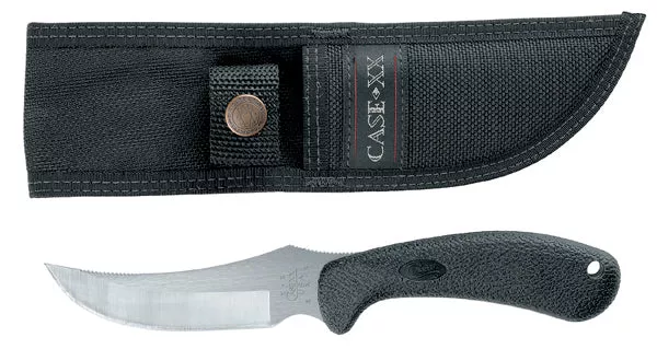 CASE CUTLERY Ridgeback Hunter Fixed Blade Knife, Tru-Sharp Steel, Black Zytel, Nylon Sheath - 00362