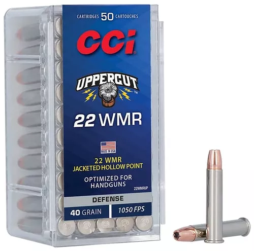 CCI 22WMRUP Uppercut22WMR 40gr Jacketed Hollow Point 50 Per Box/40 Case