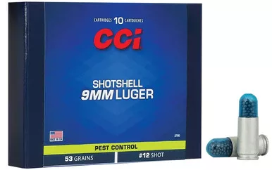 CCI 3790 Pest Control 9mm Luger #12 Shotshell Ammunition - 10 Shells per Box