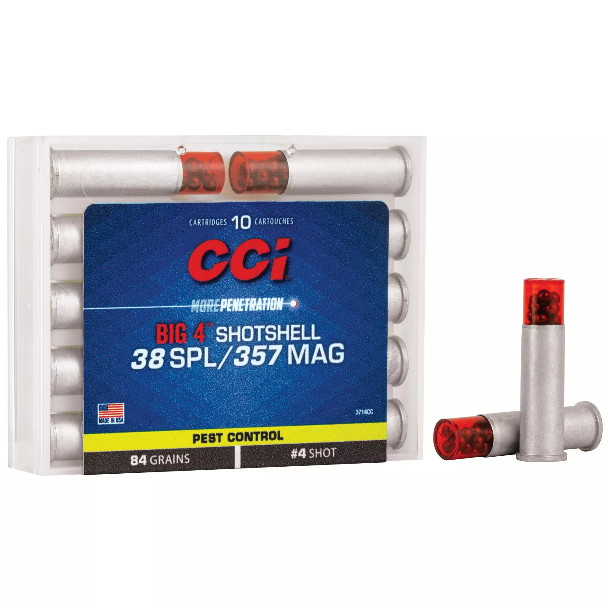 CCI Ammunition Big 4 Pest Control Shotshell .38 Special/.357 Magnum #4 Shot 84 Gr 3714CC